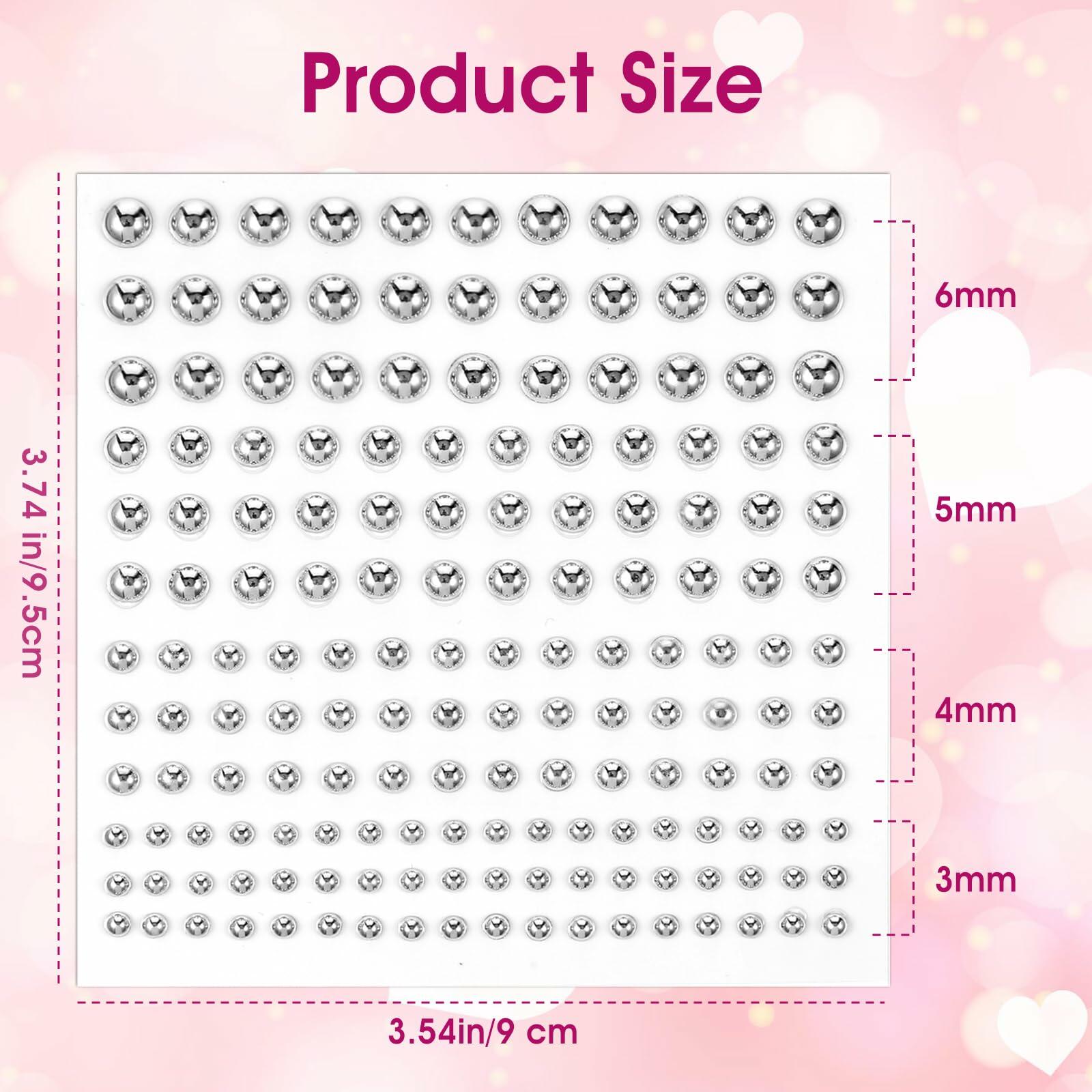 Heclia Face Gems 8 Sheets Silver Self Adhesive Fake Piercings Body Jewels