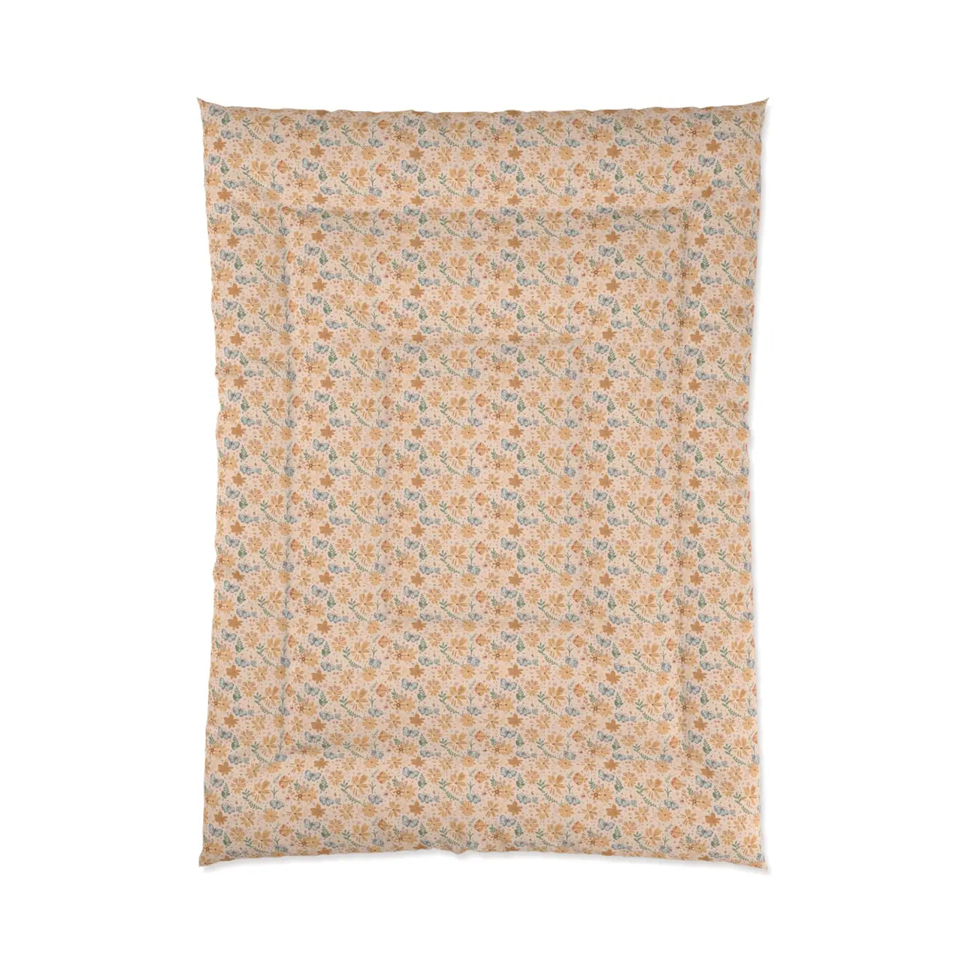 Cozy Orange Butterfly Floral Comforter - DipaliZ