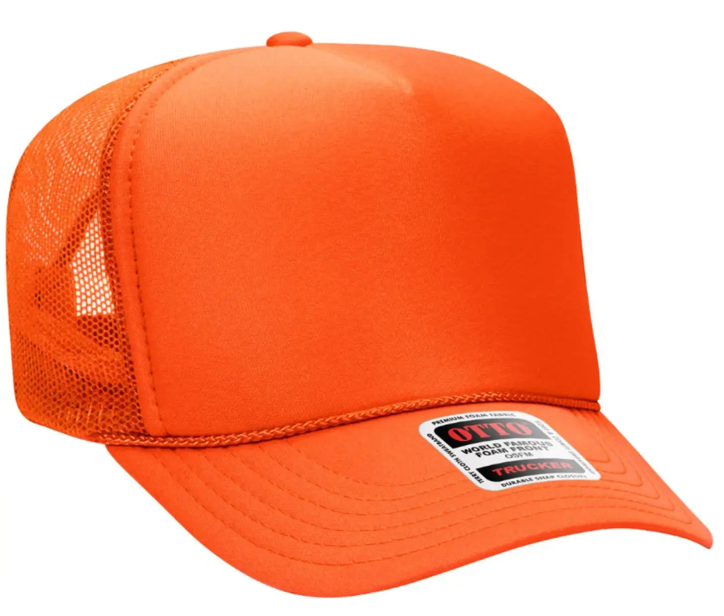 Neon Pink Good Vibes Only Adult Otto Foam Trucker Hat