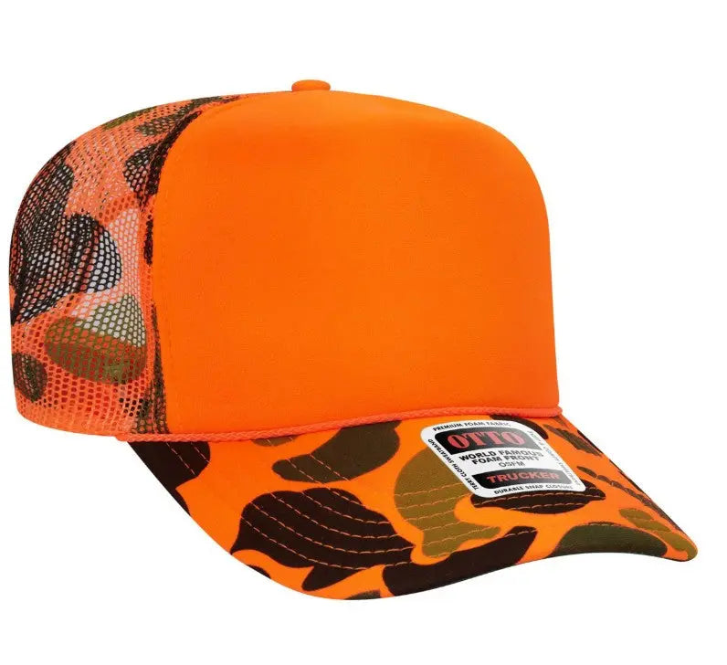 Neon Pink Good Vibes Only Adult Otto Foam Trucker Hat