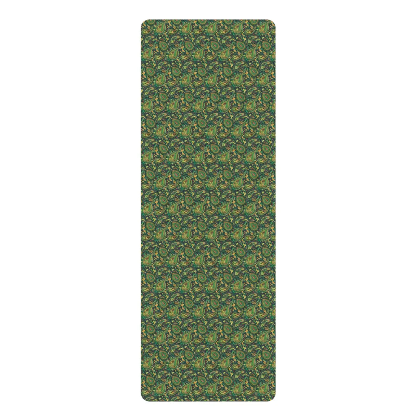 Paisley Rubber Yoga Mat - Non Slip Microfiber - Dipaliz