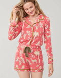 Pajama Short Lowcountry Fauna Red