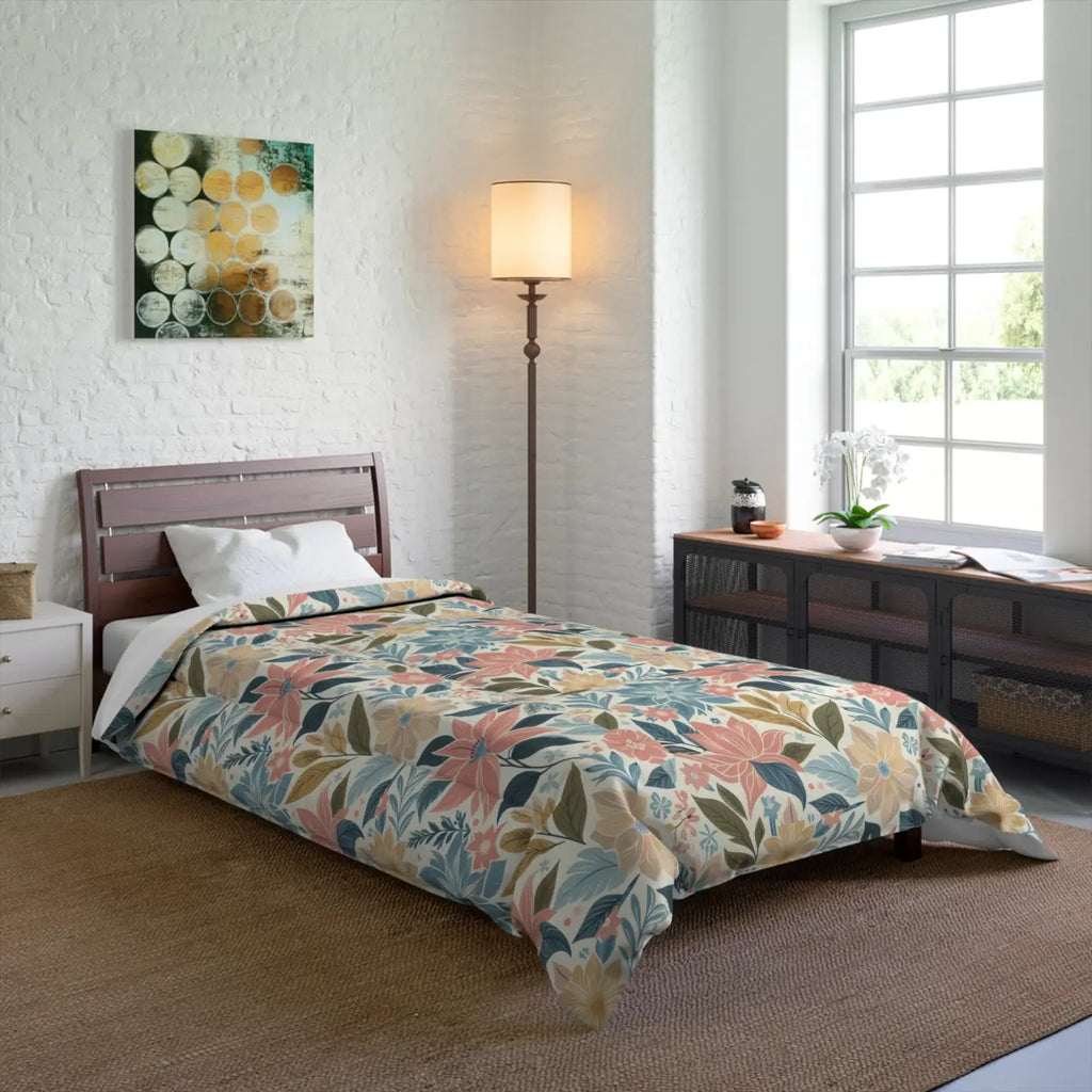 Dreamy Pastel Floral Comforter - Lightweight - DipaliZ