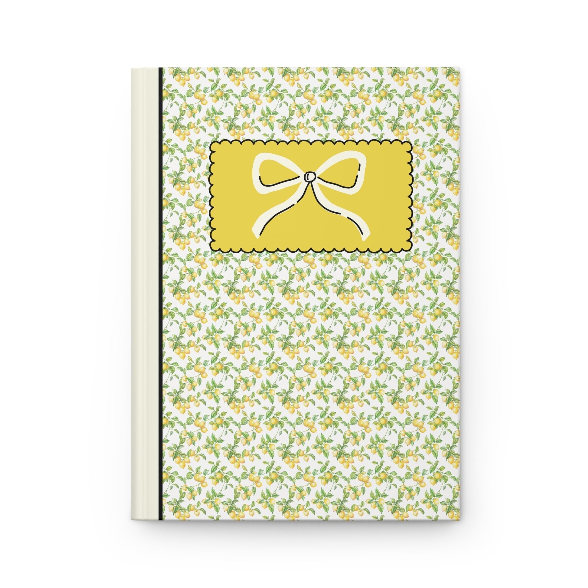 Pastel Lemon Notebook with Bow