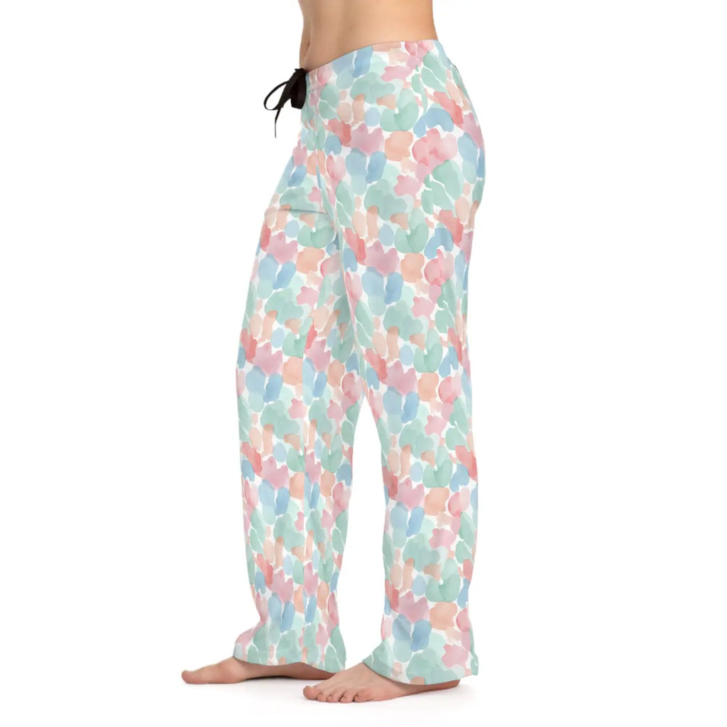 Pastel Watercolor Hearts Pajama Pants - Dreamy Sleepwear - DipaliZ