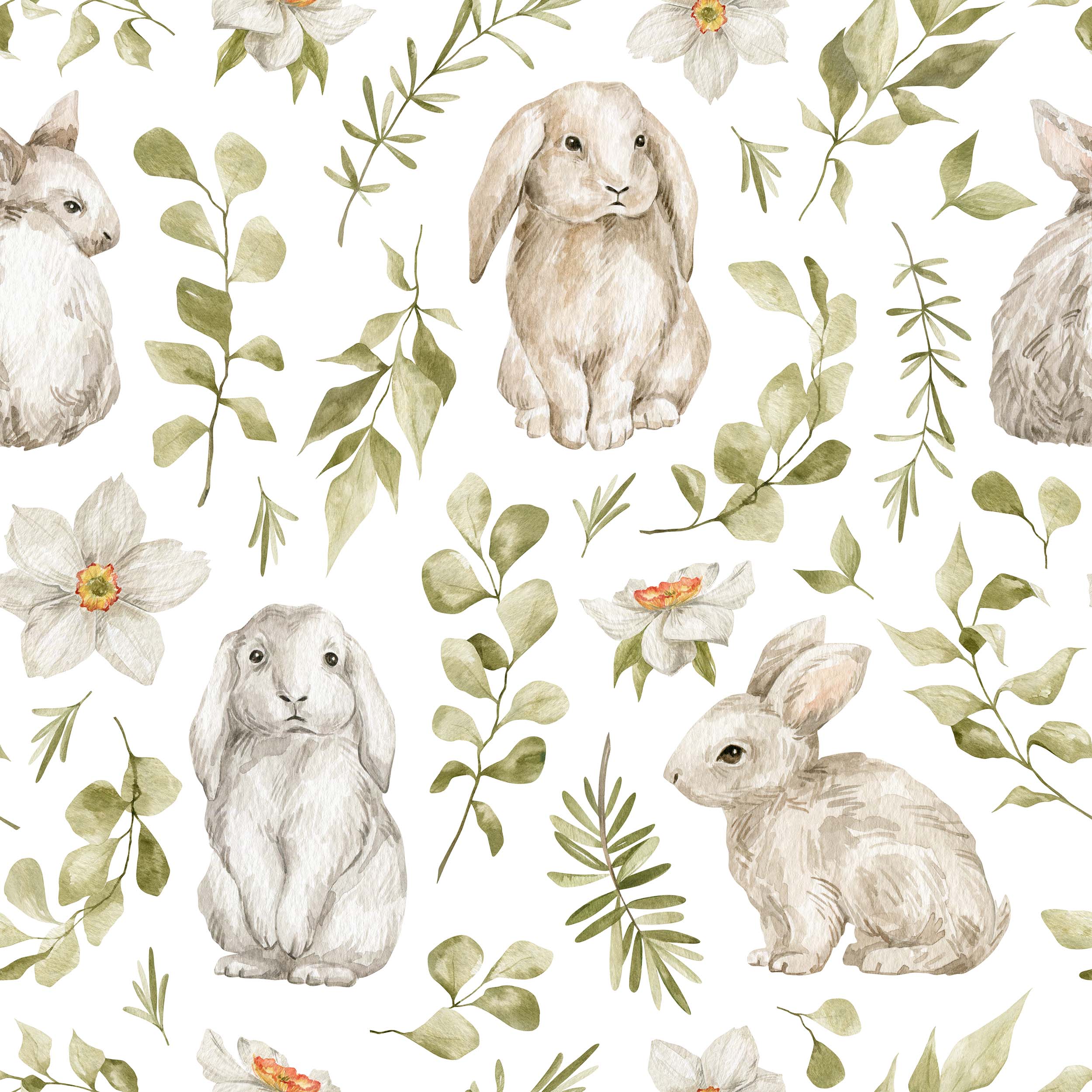 Happy Rabbits Wallpaper | Kitchen + Metal