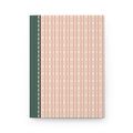 Peach Plaid Notebook with Hearts