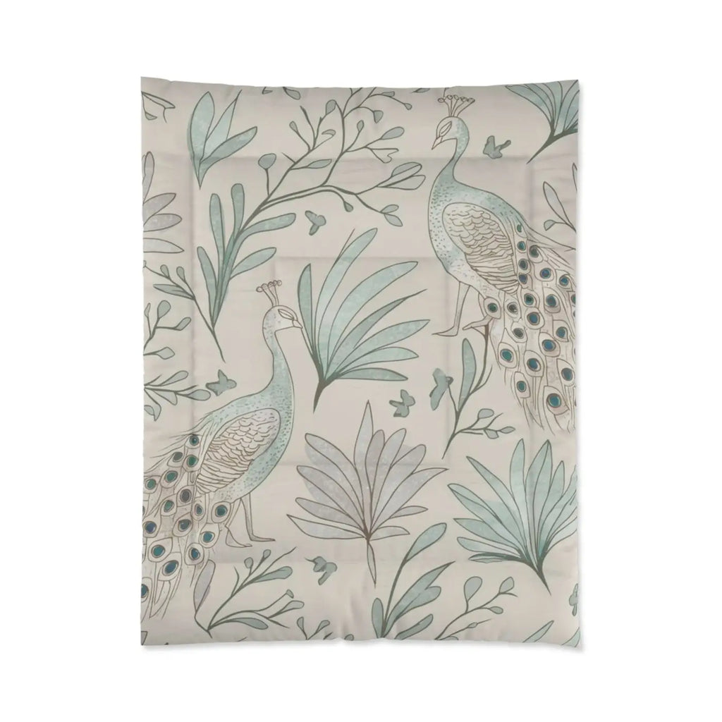 Elegant Peacock Comforter - One Sided Print - DipaliZ