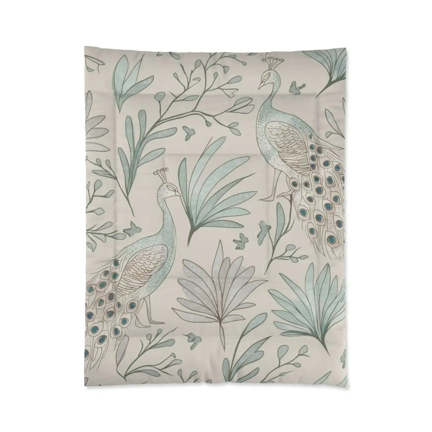 Elegant Peacock Comforter - One Sided Print - DipaliZ