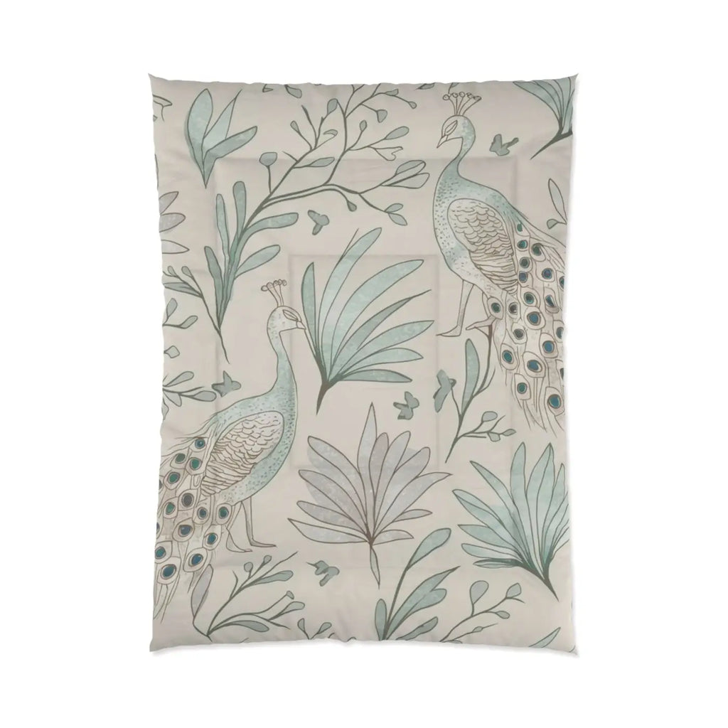 Elegant Peacock Comforter - One Sided Print - DipaliZ