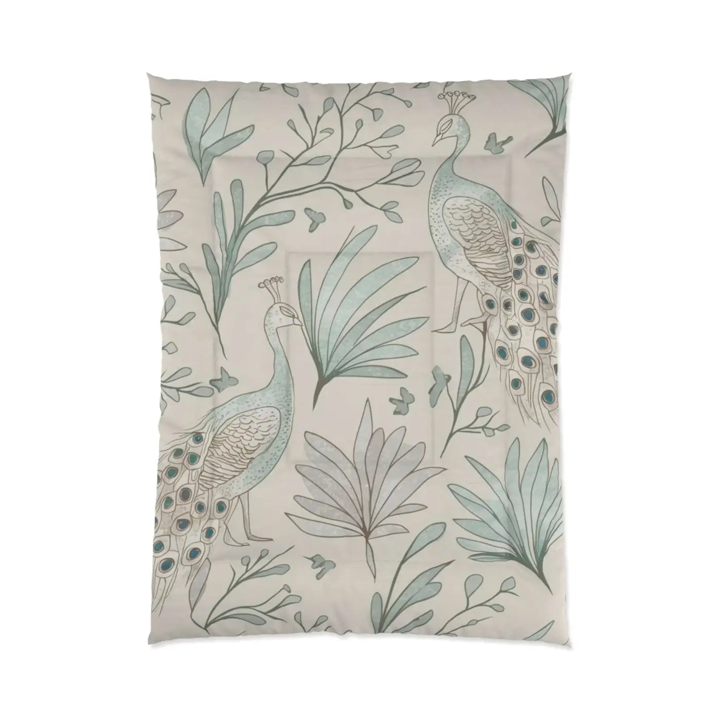 Elegant Peacock Comforter - One Sided Print - DipaliZ