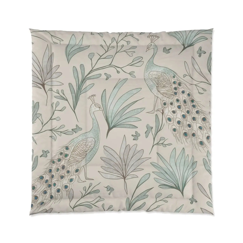Elegant Peacock Comforter - One Sided Print - DipaliZ