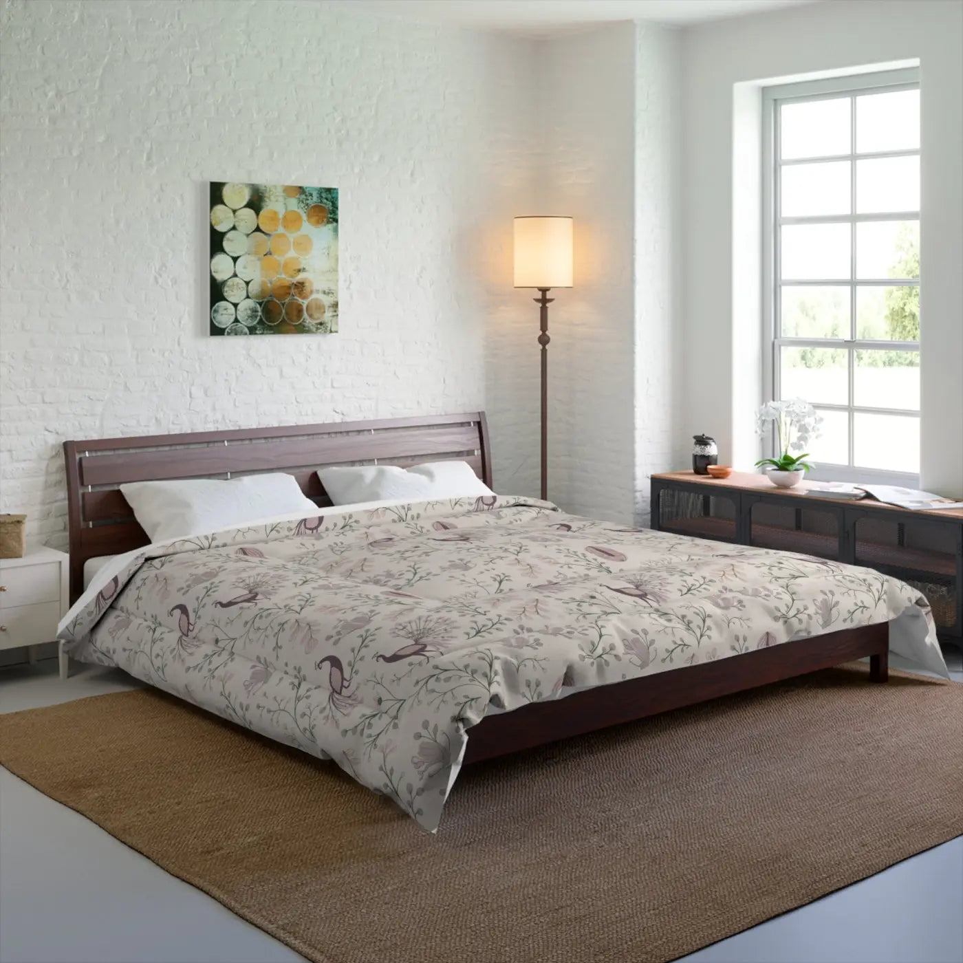 White Luxe Comforter - Modern Snuggly Polyester - DipaliZ