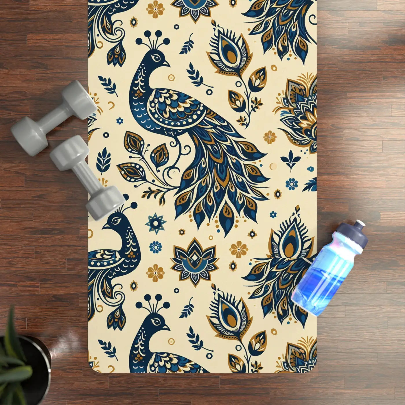 Vibrant Printed Rubber Yoga Mat - Microfiber Suede - Dipaliz