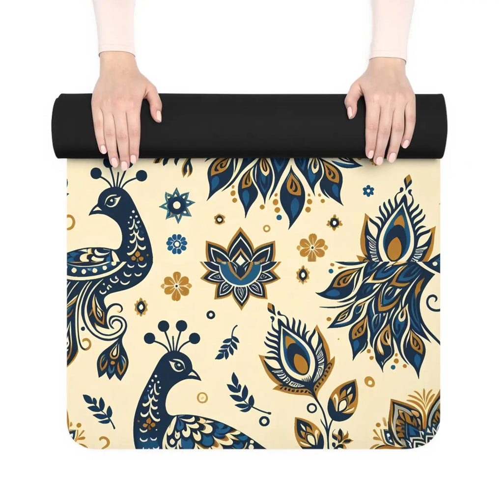 Vibrant Printed Rubber Yoga Mat - Microfiber Suede - Dipaliz