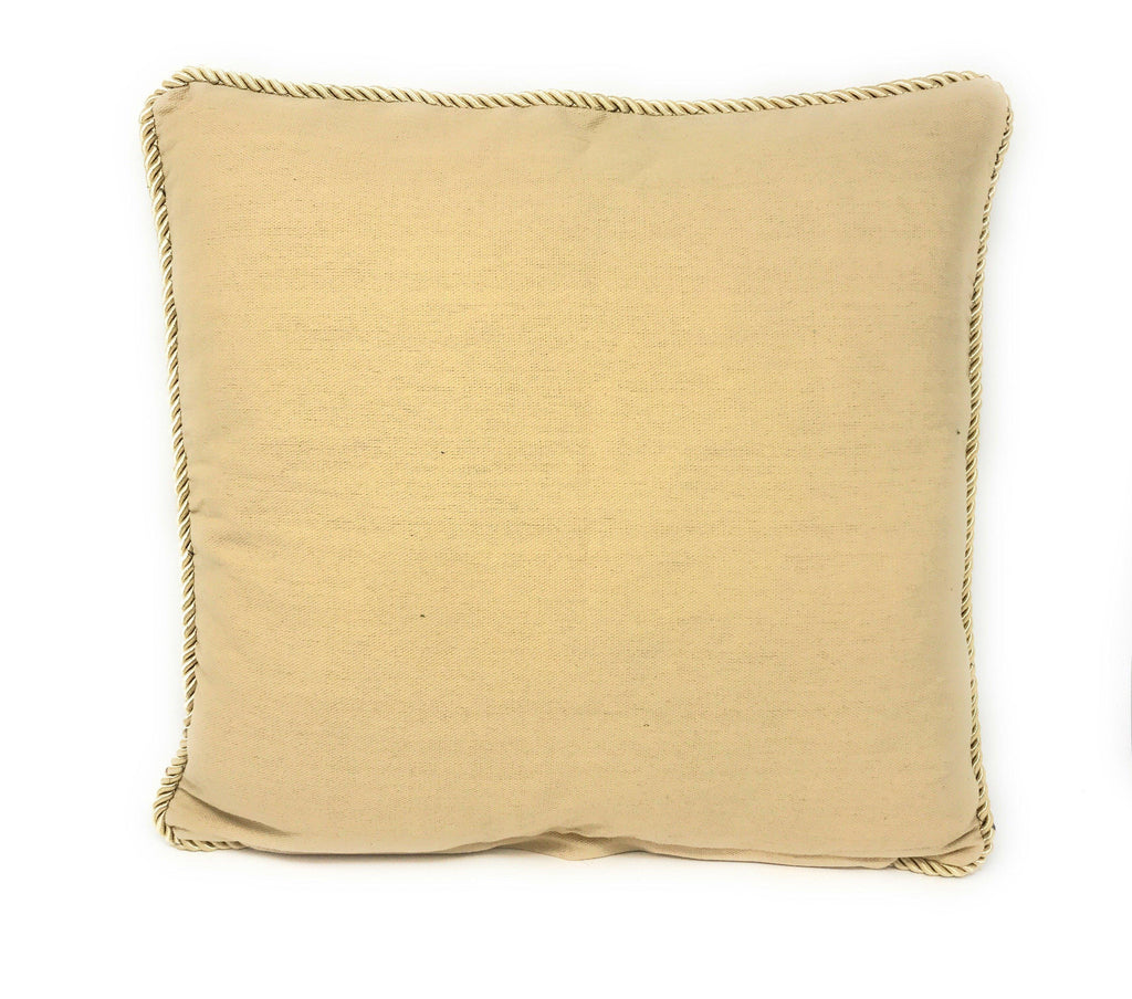 DaDa Bedding Set of 2-Pieces Yellow Apricot Fruits Elegant Tapestry Throw Pillow Covers w/ Inserts - 18" x 18"