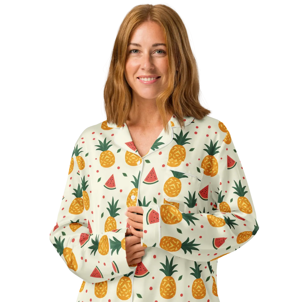 Tropical Long Sleeve Pajama - Silky Comfort - DipaliZ