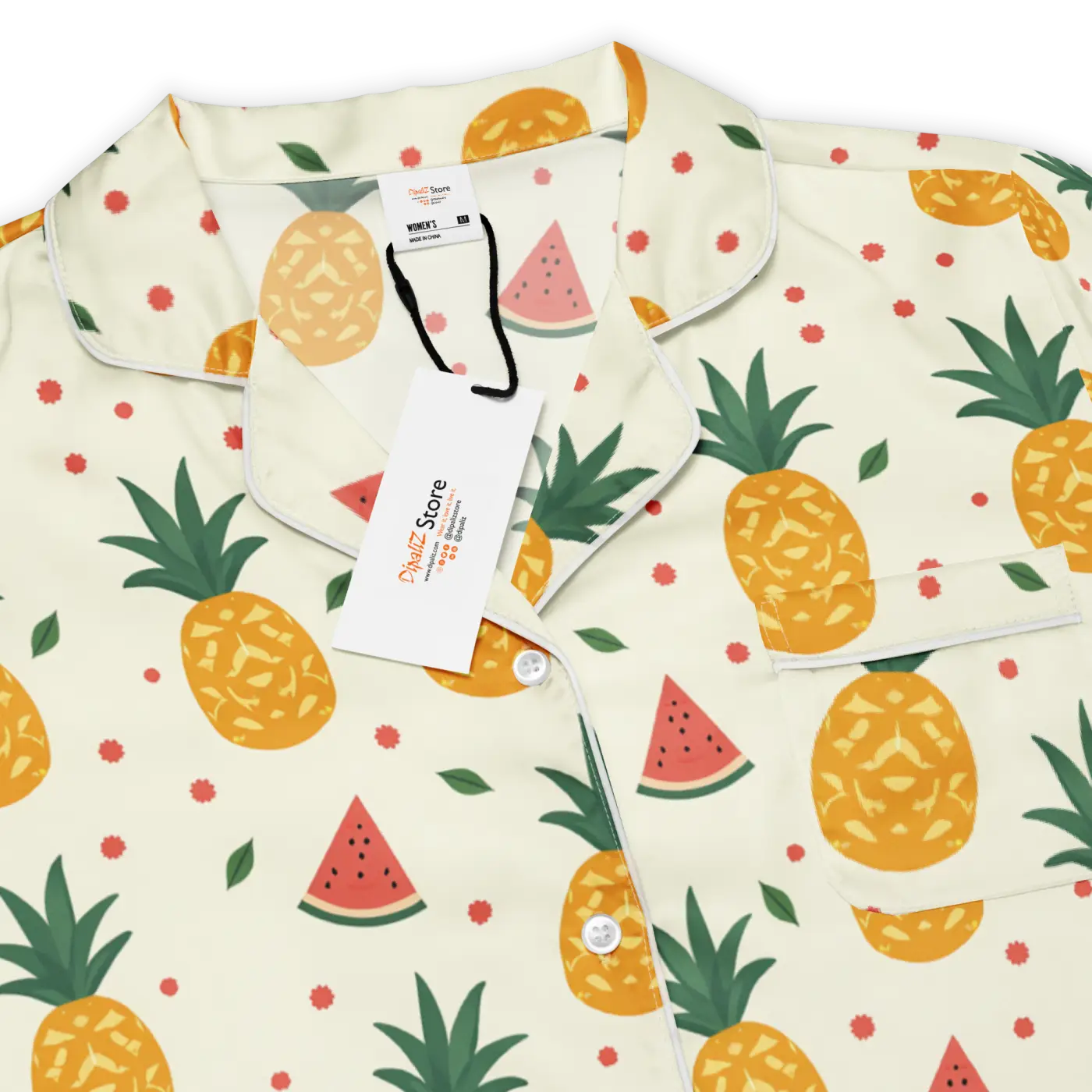Tropical Long Sleeve Pajama - Silky Comfort - DipaliZ