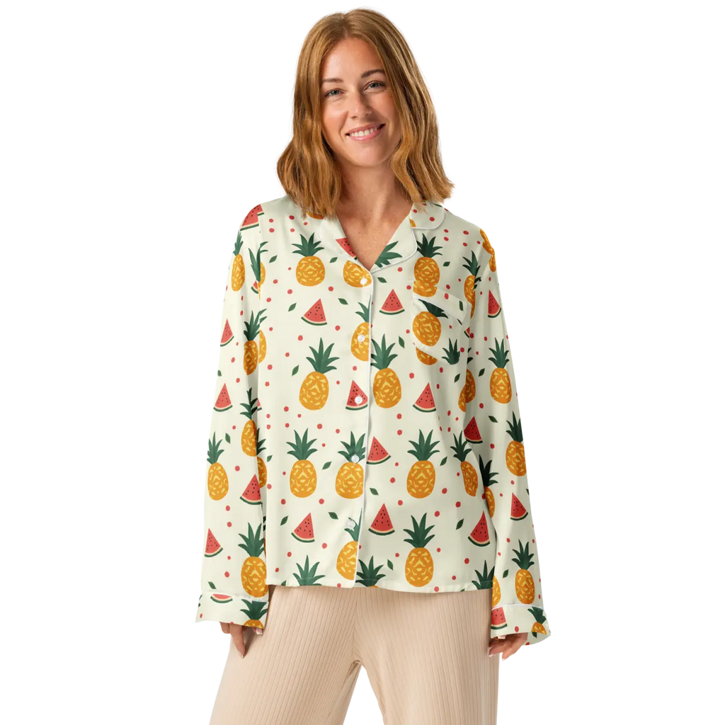 Tropical Long Sleeve Pajama - Silky Comfort - DipaliZ