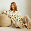 Tropical Long Sleeve Pajama - Silky Comfort - DipaliZ