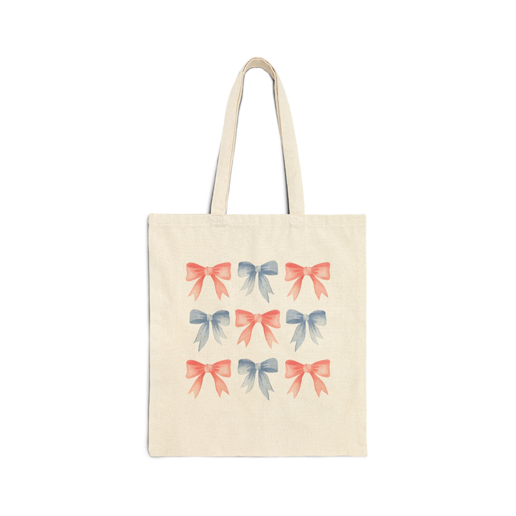 Pink and Blue Bow Tote Bag