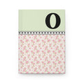 Pink Floral Notebook with Initial and Bows: O