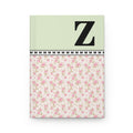 Pink Floral Notebook with Initial and Bows: Z