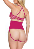 Pink Pussycat Teddy Seductive Lace Bodysuit