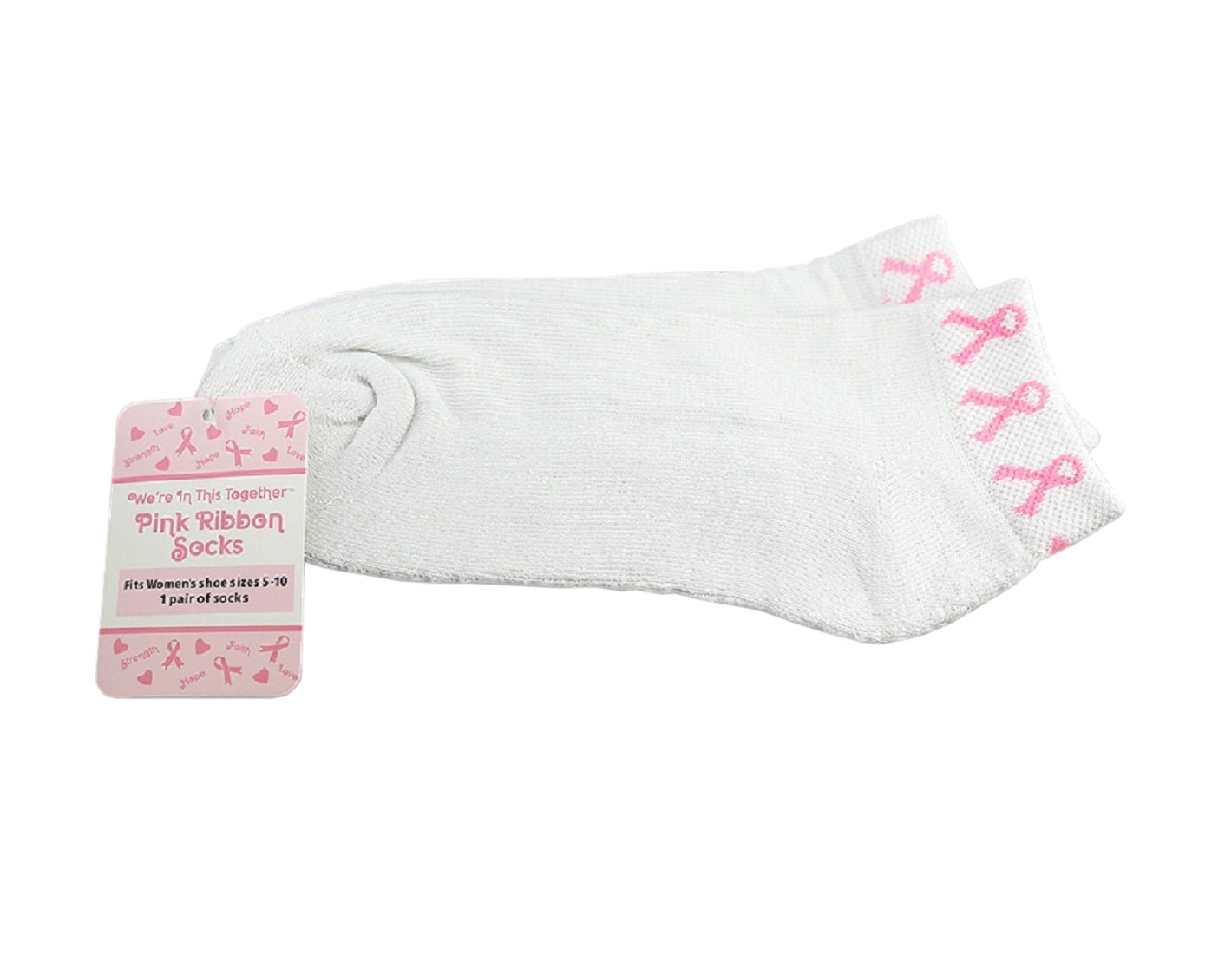 Pink Ribbon Socks