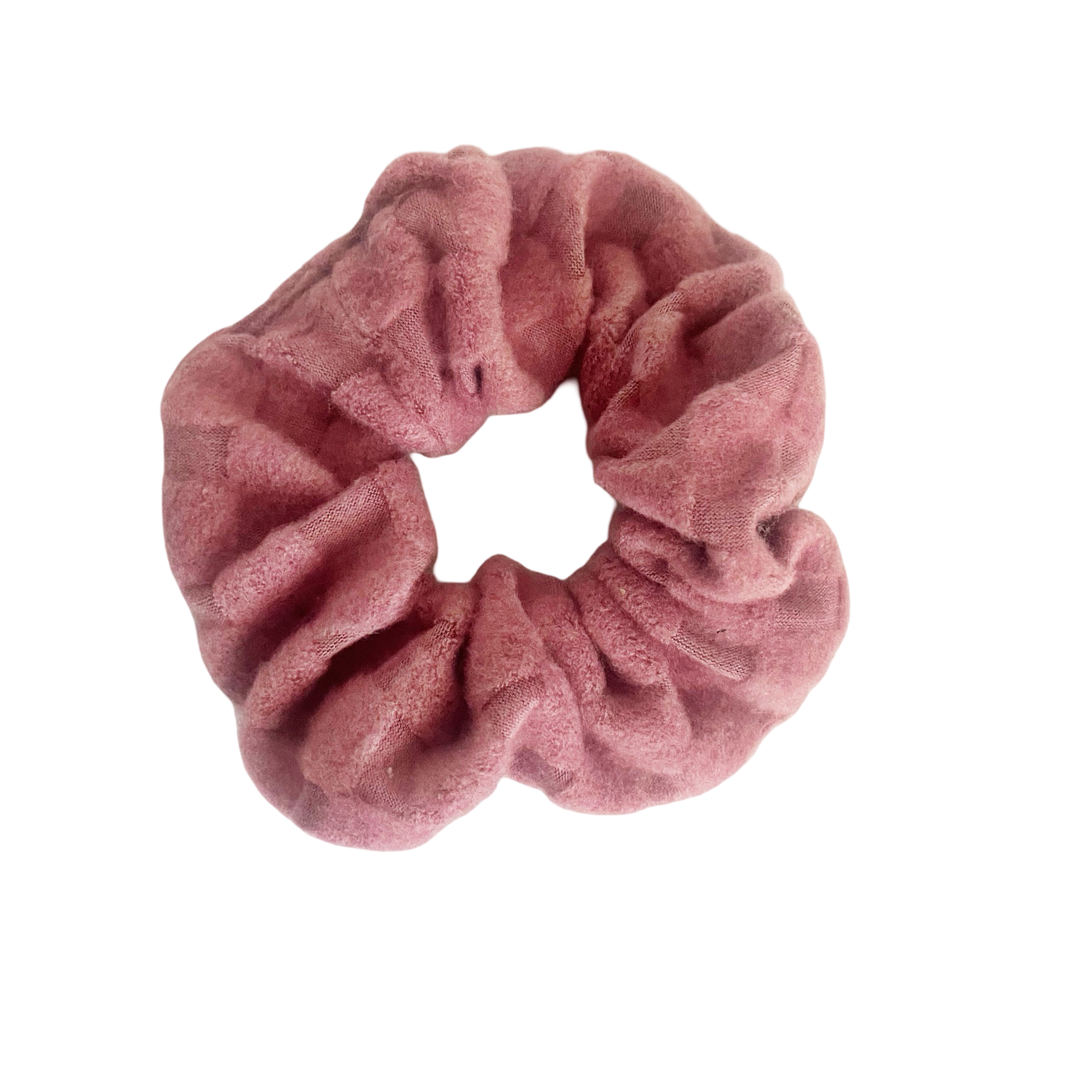 Checkered Textured Knit Scrunchie