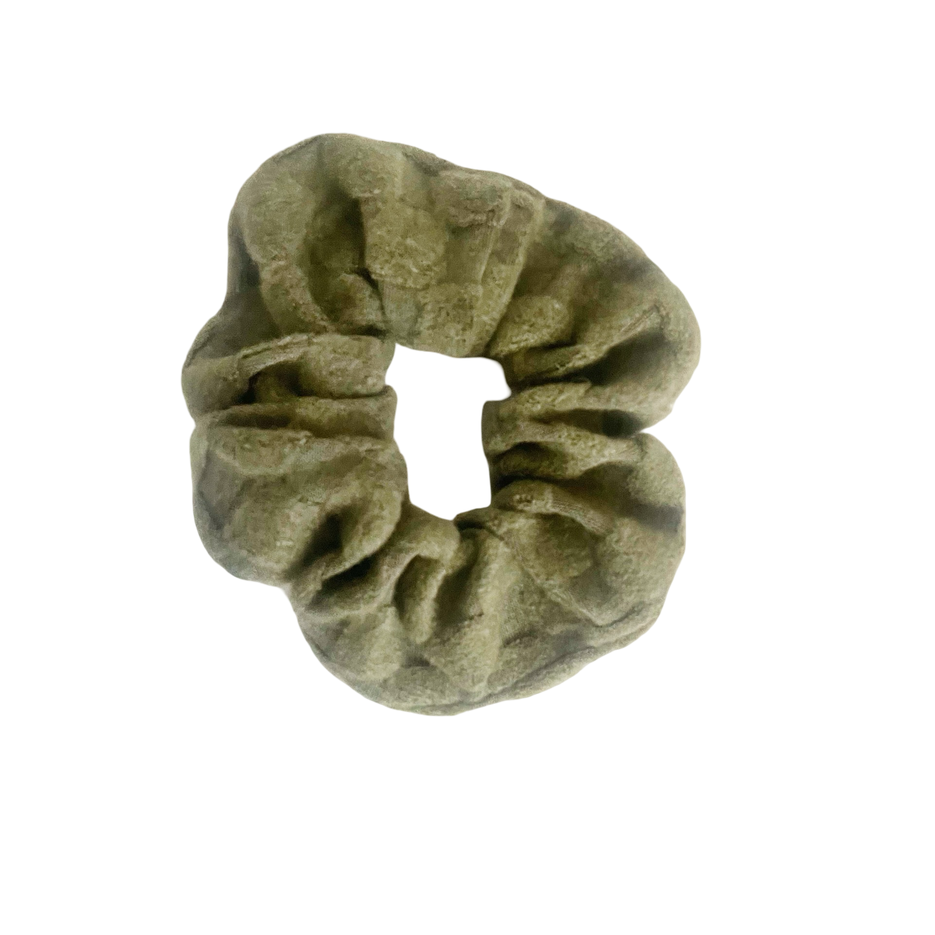 Checkered Textured Knit Scrunchie