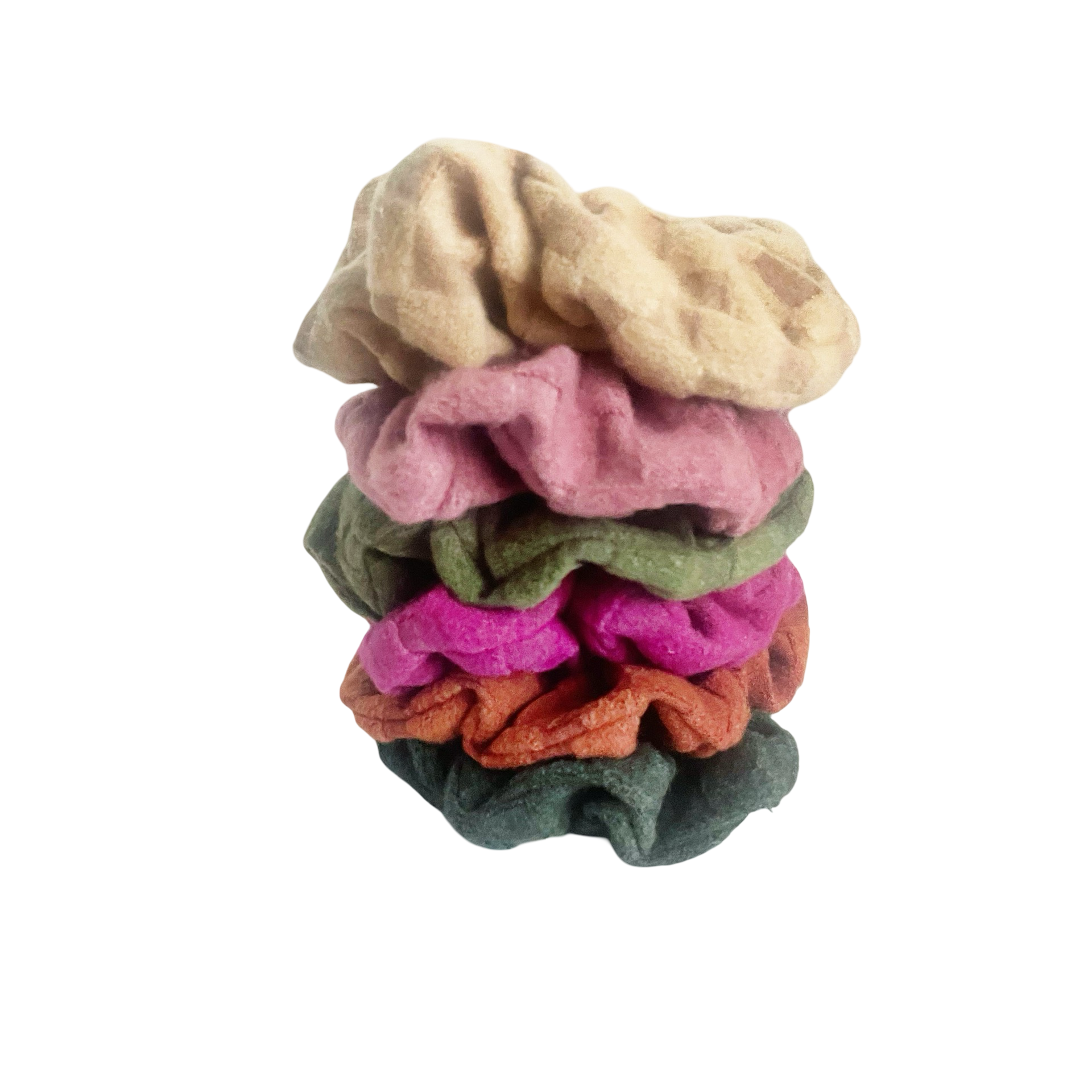 Checkered Textured Knit Scrunchie