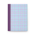 Plaid Notebook with Bows: Blue