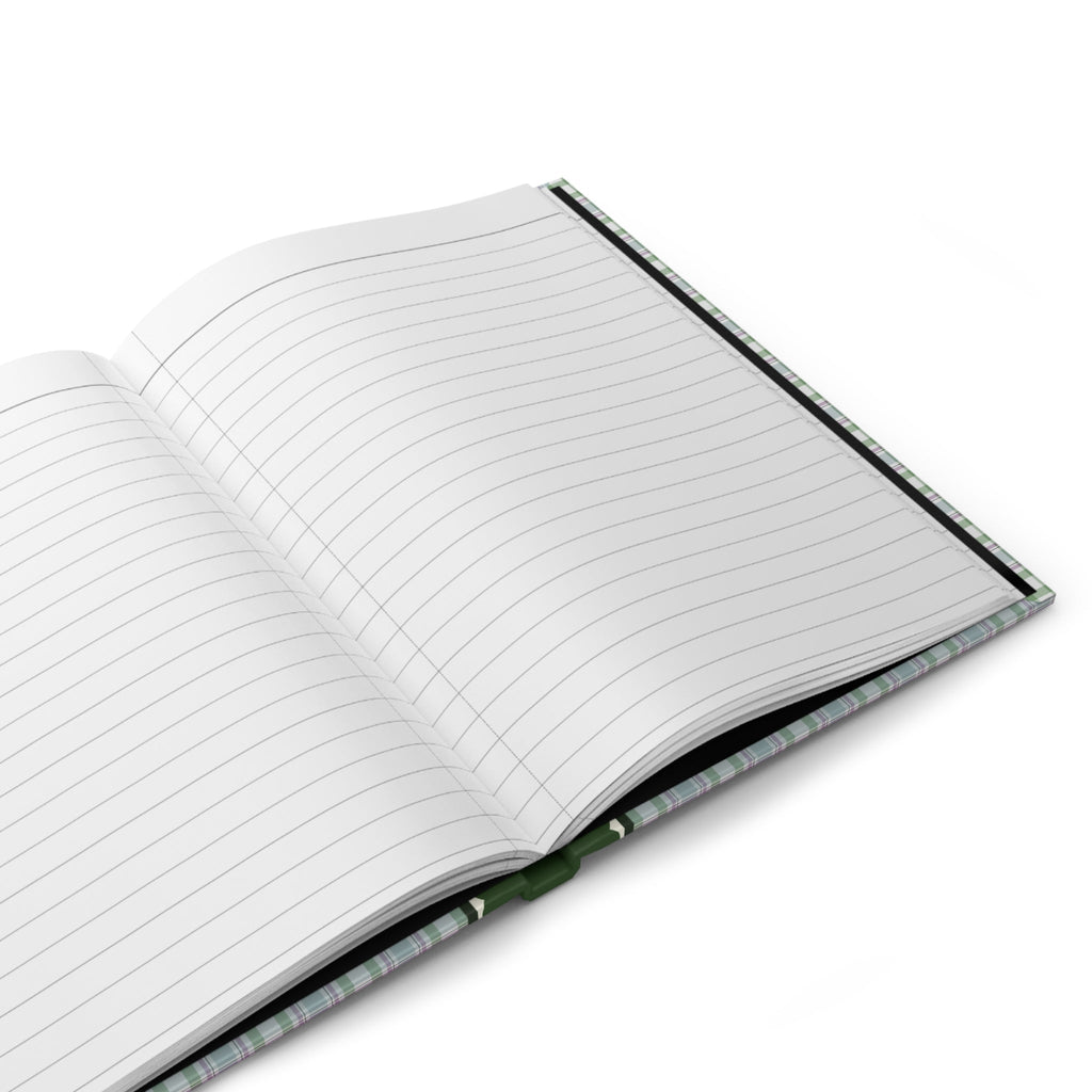 Plaid Notebook with Bows: Green