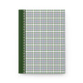 Plaid Notebook with Bows: Green