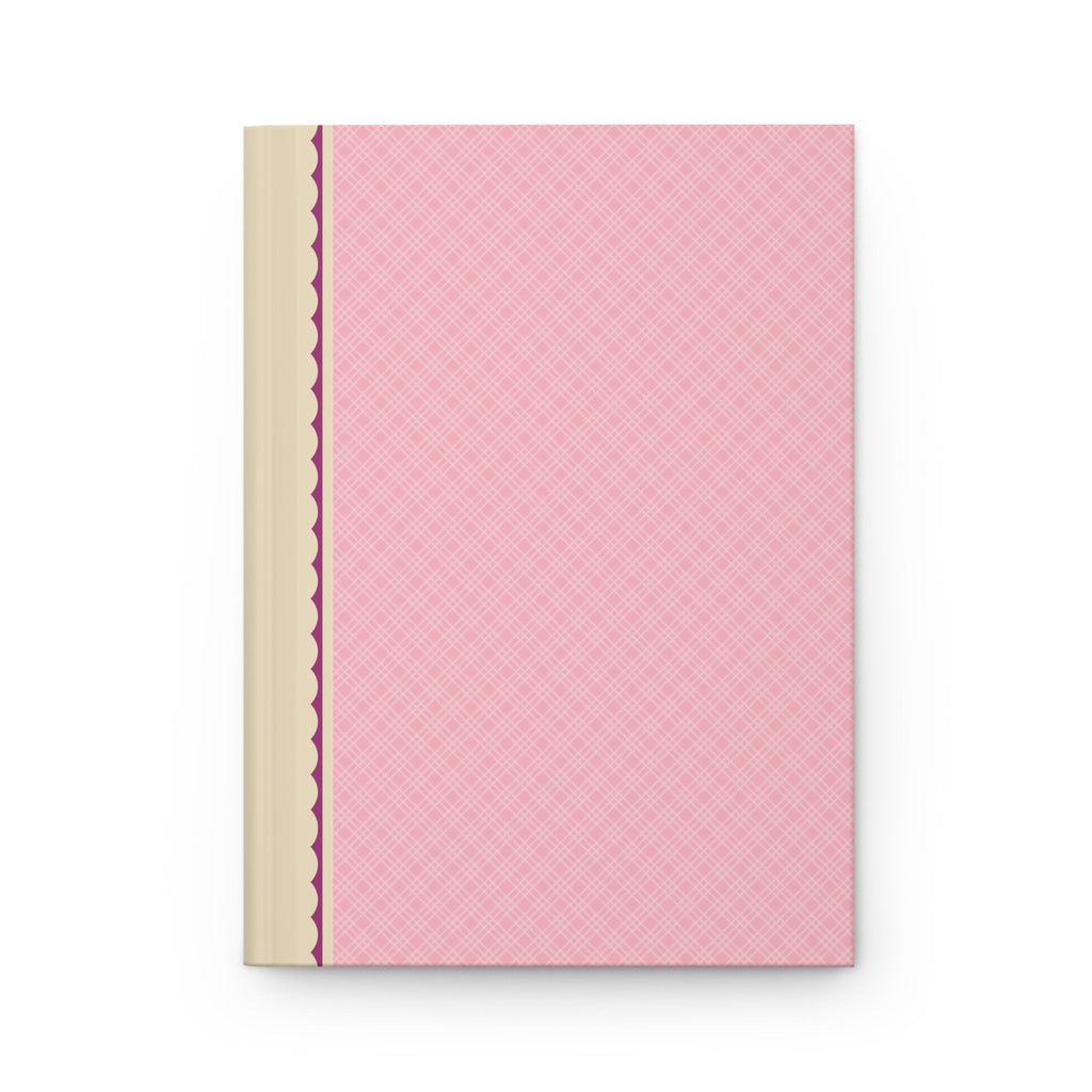 Plaid Notebook with Bows: Pink