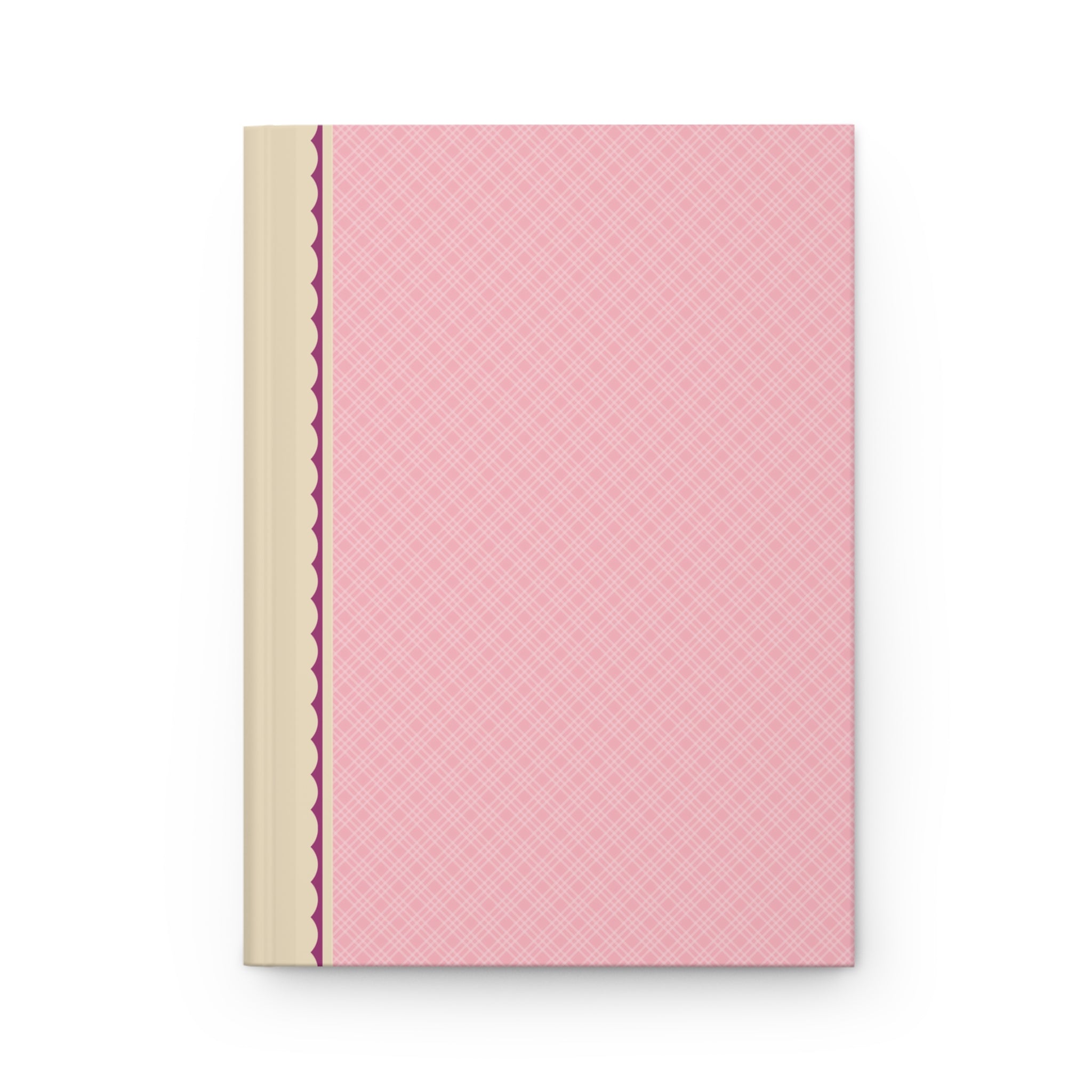 Plaid Notebook with Bows: Pink
