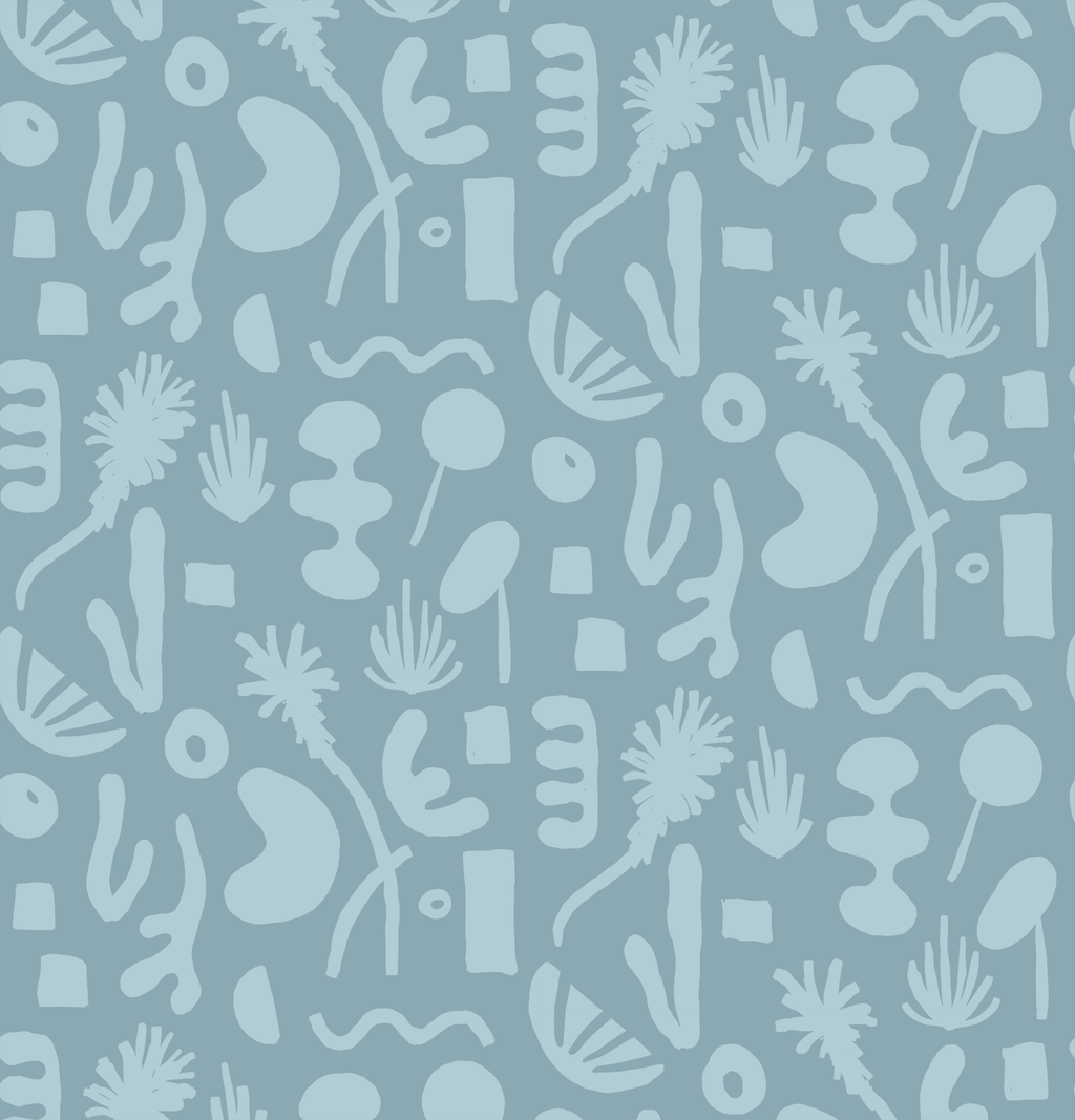 Pool Side Wallpaper, blue