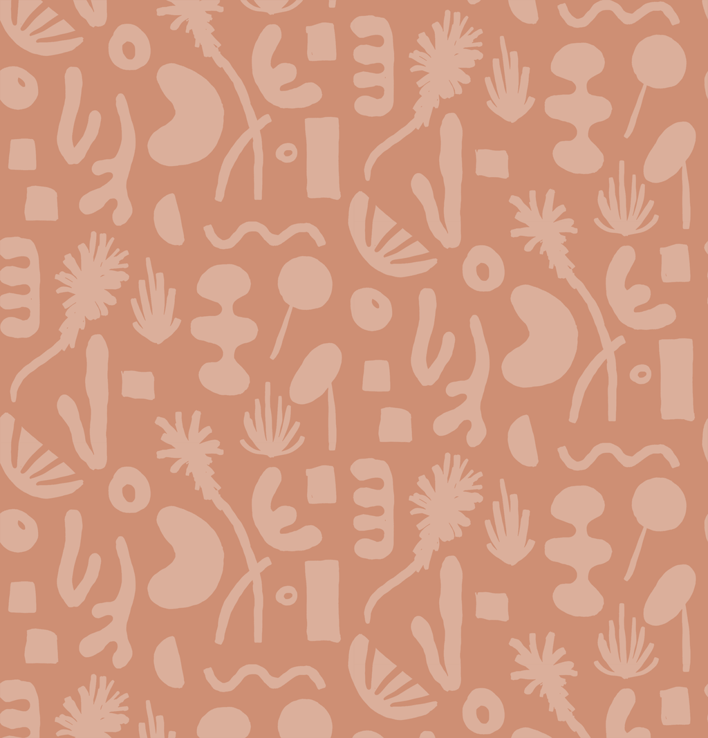 Pool Side Wallpaper, terra cotta