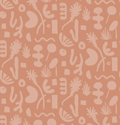Pool Side Wallpaper, terra cotta