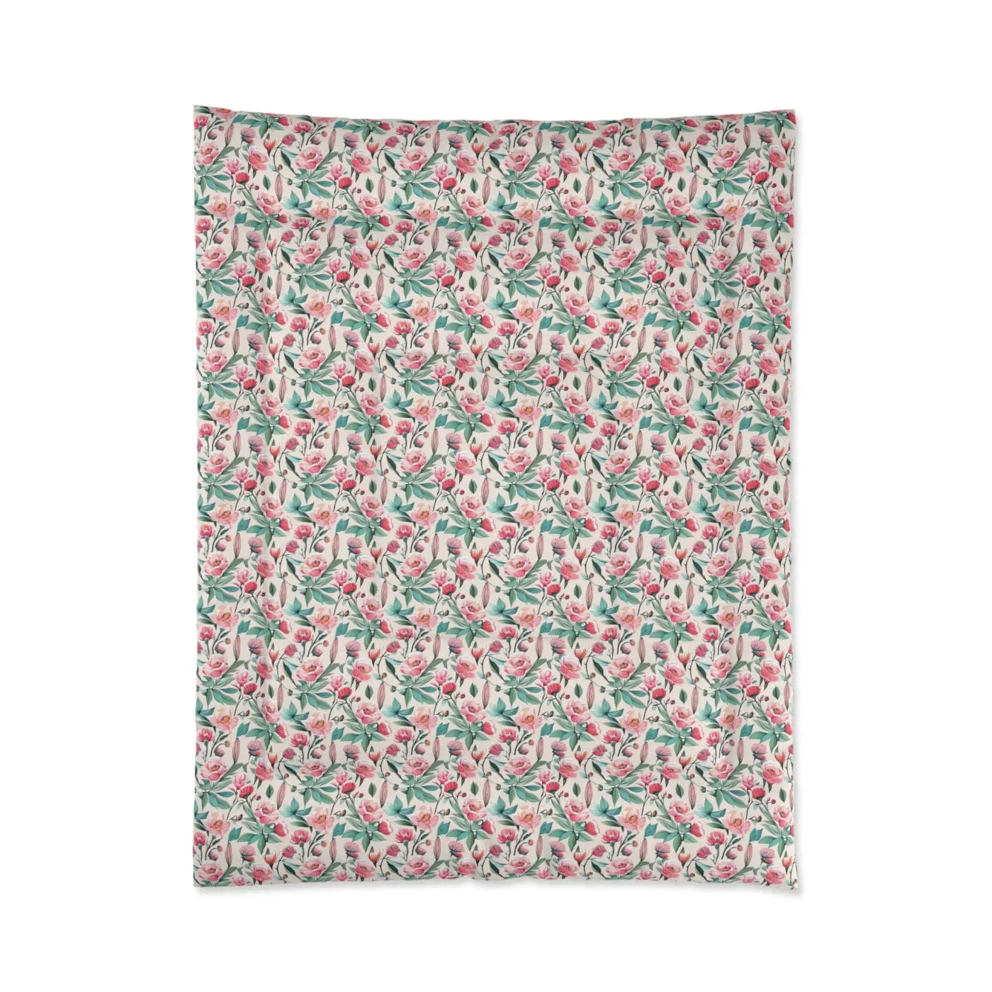 Pastel Flowers Pattern Comforter - Polyester Bedding - DipaliZ