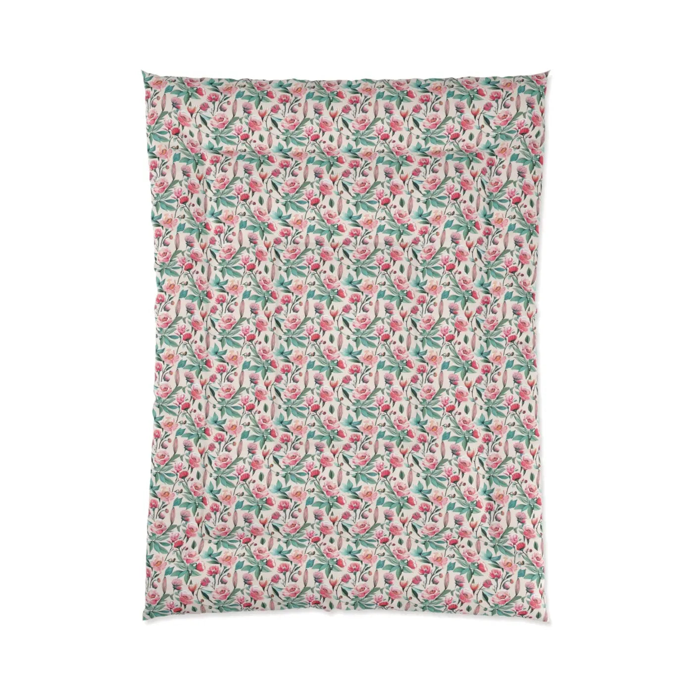 Pastel Flowers Pattern Comforter - Polyester Bedding - DipaliZ