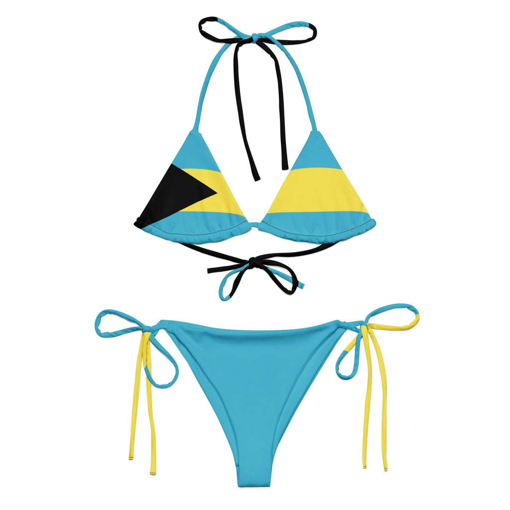 Bahamas Flag All Over Print Recycled String Bikini String Bikini