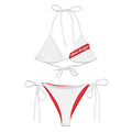 Red Stripe Beer Logo All Over Print Recycled String Bikini