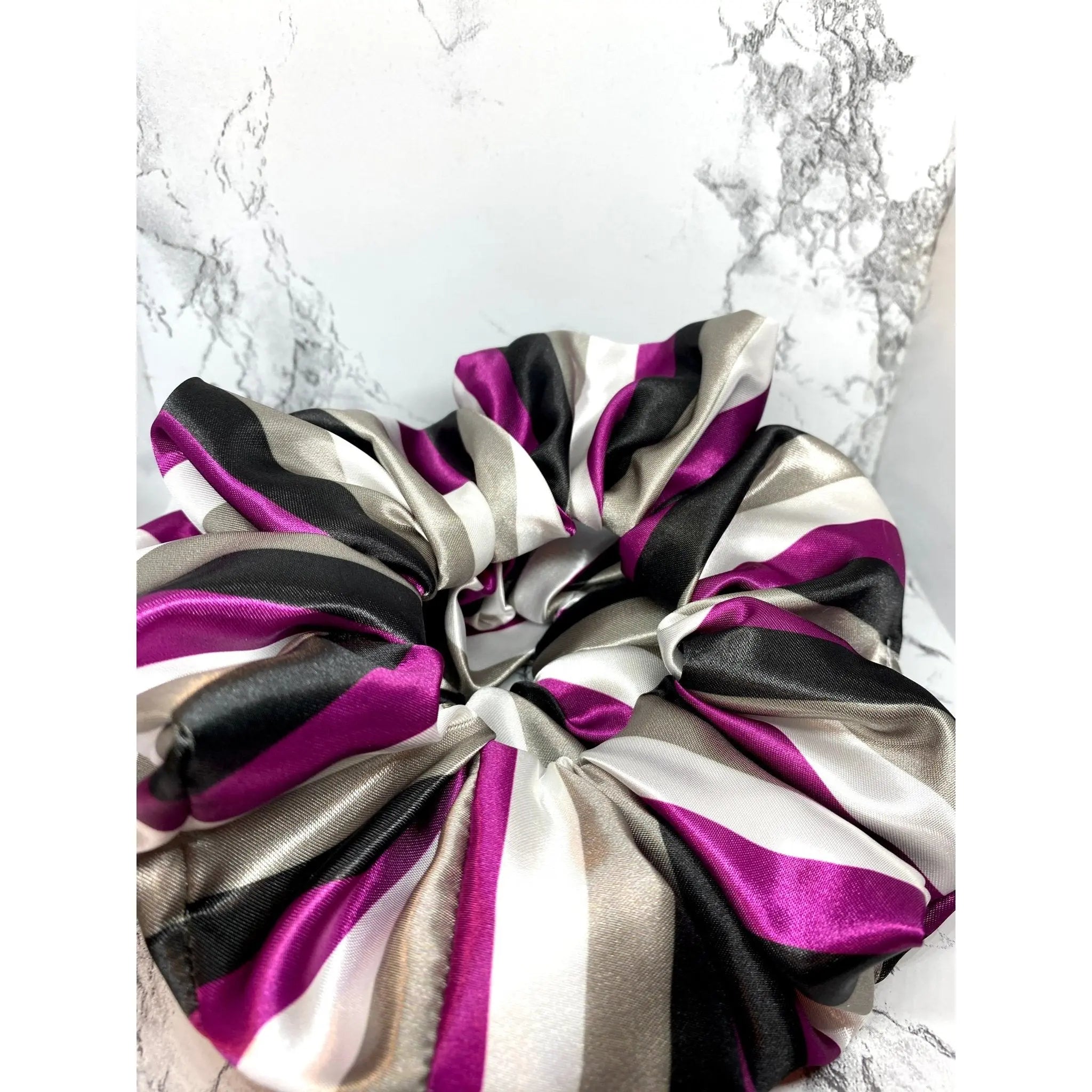Asexual Pride Flag Silk Scrunchie