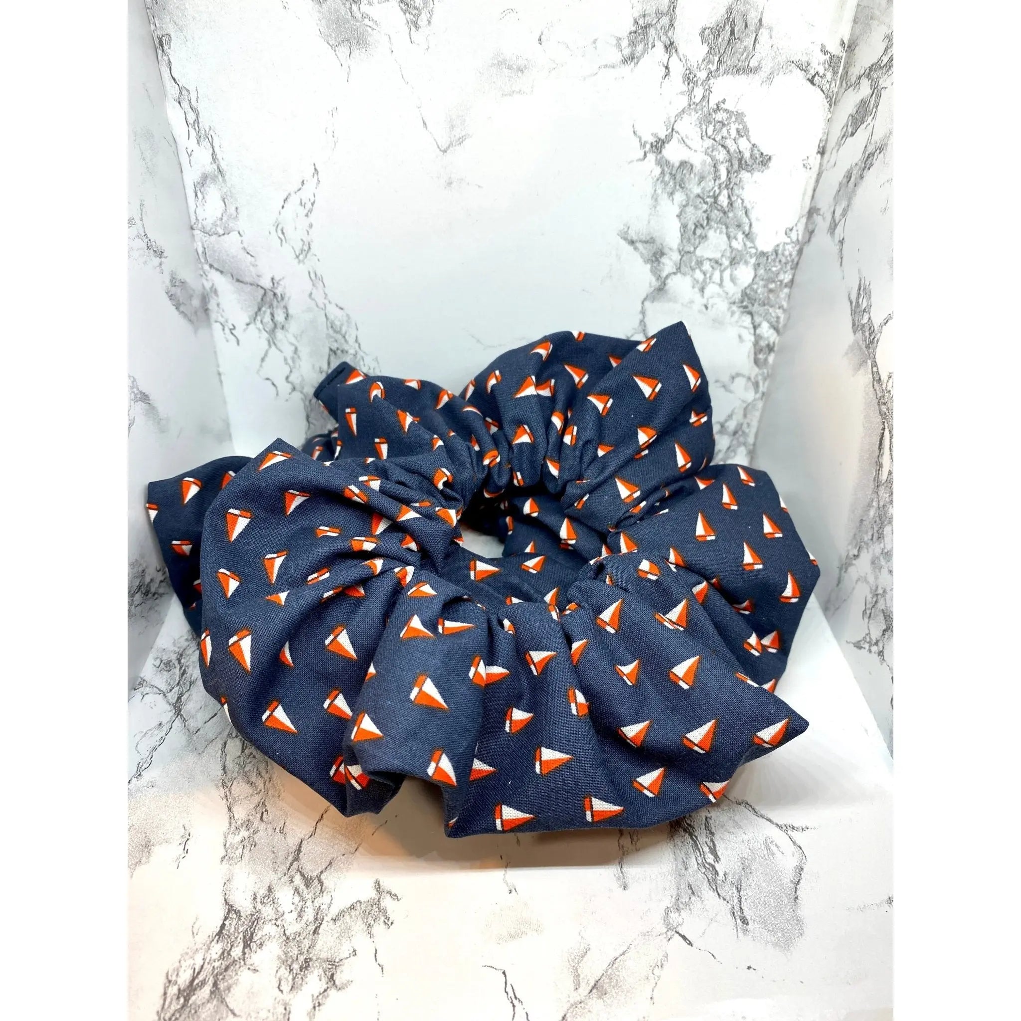 Navy Boat Summer Scrunchie