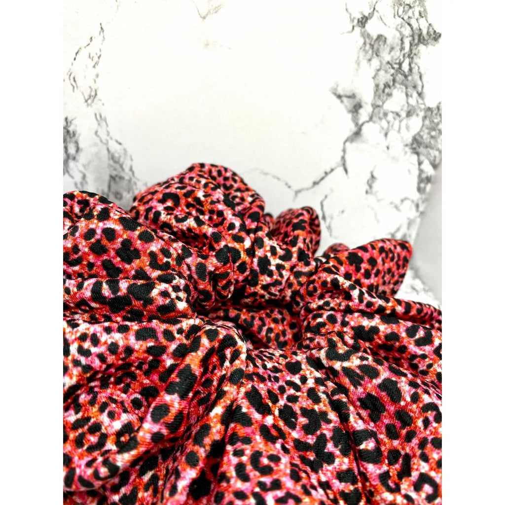 Pink Cheetah Bullet Scrunchie