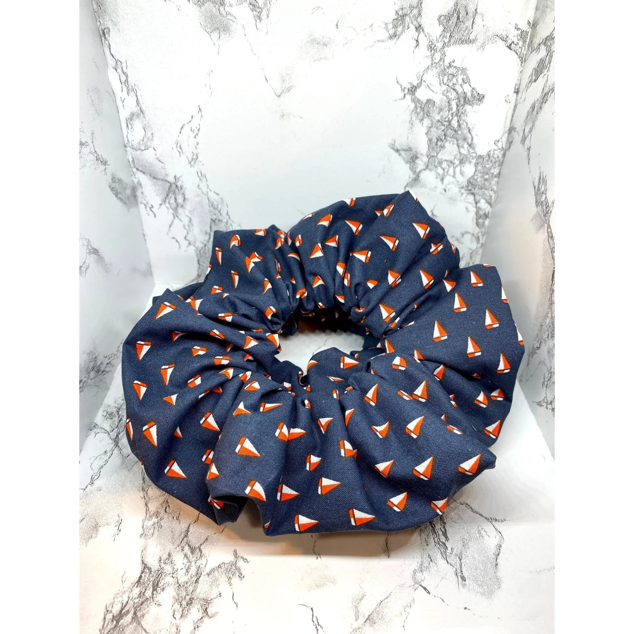 Navy Boat Summer Scrunchie