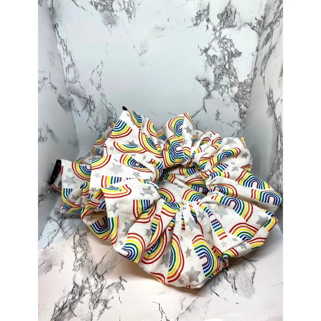 Rainbows and Stars Scrunchie