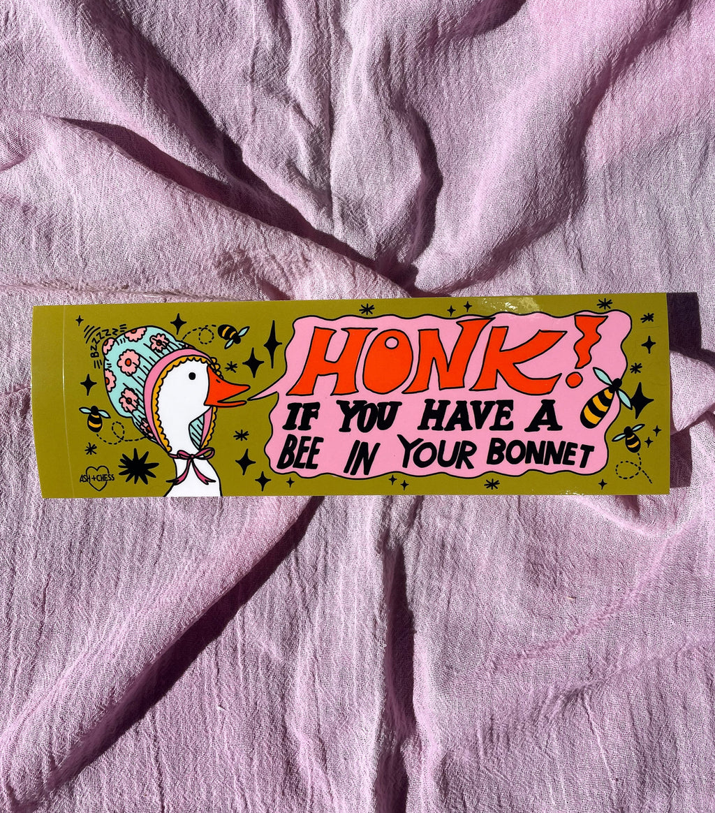 Bee In Your Bonnet Bumper Sticker